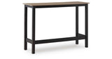 Shoreline Beach Black/Beige Outdoor Counter Table and 2 Barstools by Ashley at Eve Furniture