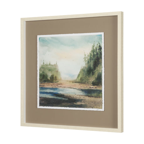 Shoreline Beauty I by Mercana Studio Hand Embelished Framed Artwork Matted under Glass by Mercana at Eve Furniture