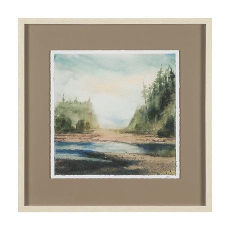 Shoreline Beauty I by Mercana Studio Hand Embelished Framed Artwork Matted under Glass by Mercana at Eve Furniture