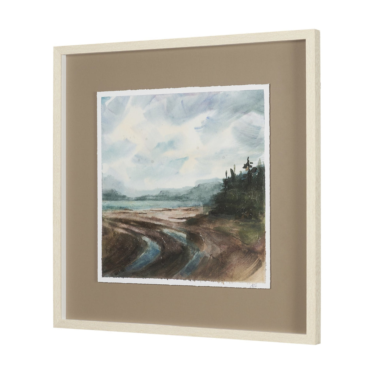 Shoreline Beauty II by Mercana Studio Hand Embelished Framed Artwork Matted under Glass by Mercana at Eve Furniture