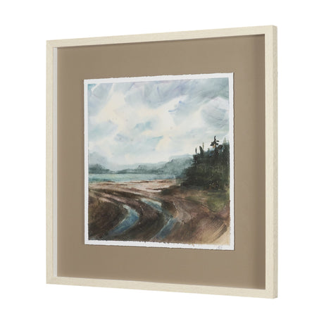 Shoreline Beauty II by Mercana Studio Hand Embelished Framed Artwork Matted under Glass by Mercana at Eve Furniture