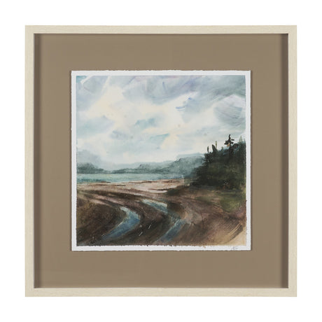 Shoreline Beauty II by Mercana Studio Hand Embelished Framed Artwork Matted under Glass by Mercana at Eve Furniture