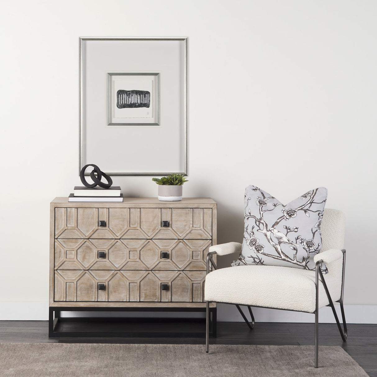 Short Straw II by Studio M a handmade Original Framed Artwork under Glass by Mercana at Eve Furniture