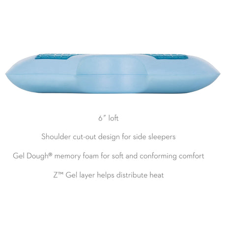 Shoulder Gel Dough + Z Gel White King Pillow by Malouf at Eve Furniture