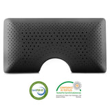 Shoulder Zoned Dough Bamboo Charcoal Queen Pillow by Malouf at Eve Furniture