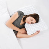 Shoulder Zoned Dough Bamboo Charcoal Queen Pillow by Malouf at Eve Furniture