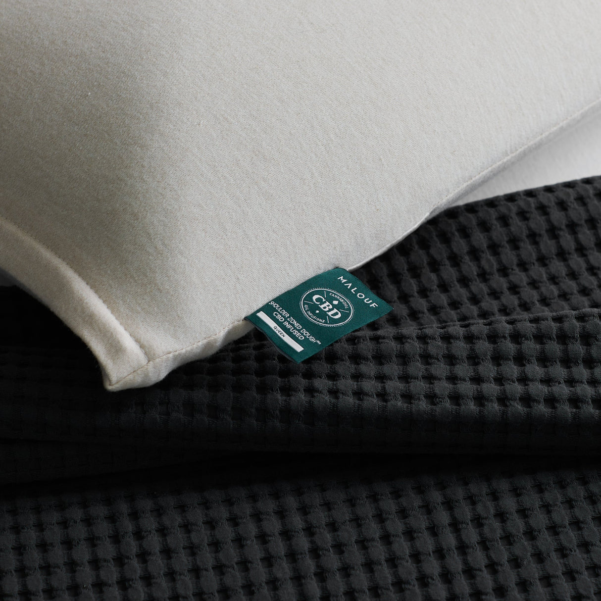 Shoulder Zoned Dough Cbd Oil King Pillow by Malouf at Eve Furniture