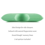 Shoulder Zoned Dough Peppermint King Pillow by Malouf at Eve Furniture