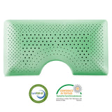 Shoulder Zoned Dough Peppermint King Pillow by Malouf at Eve Furniture
