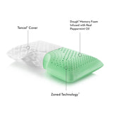 Shoulder Zoned Dough Peppermint Queen Pillow by Malouf at Eve Furniture