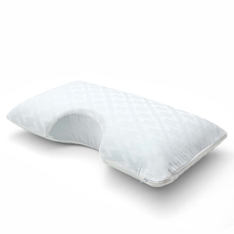 Shoulder Zoned Gel ActiveDough White Queen Pillow by Malouf at Eve Furniture
