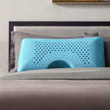 Shoulder Zoned Gel ActiveDough White Queen Pillow by Malouf at Eve Furniture