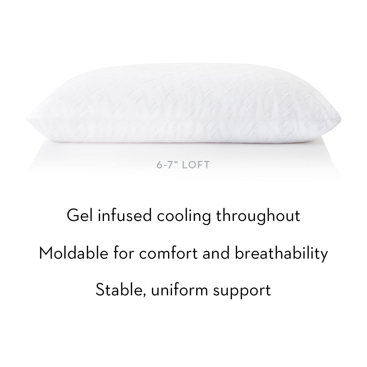 Shredded Gel Dough White King Pillow by Malouf at Eve Furniture