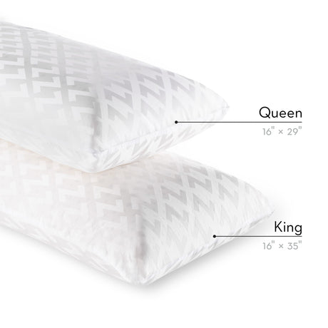 Shredded Gel Dough White King Pillow by Malouf at Eve Furniture