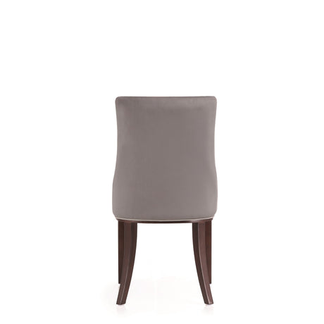 Shubert 6-Piece Faux Leather and Velvet Dining Chair Set in Light Grey by Manhattan Comfort at Eve Furniture