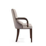 Shubert 6-Piece Faux Leather and Velvet Dining Chair Set in Light Grey by Manhattan Comfort at Eve Furniture