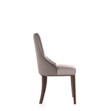 Shubert 6-Piece Faux Leather and Velvet Dining Chair Set in Light Grey by Manhattan Comfort at Eve Furniture