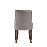 Shubert 6-Piece Faux Leather and Velvet Dining Chair Set in Light Grey by Manhattan Comfort at Eve Furniture