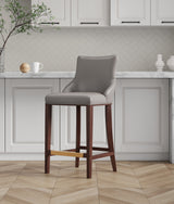 Shubert Barstool in Dark Taupe by Manhattan Comfort at Eve Furniture