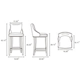 Shubert Barstool in Dark Taupe (set of 2) by Manhattan Comfort at Eve Furniture