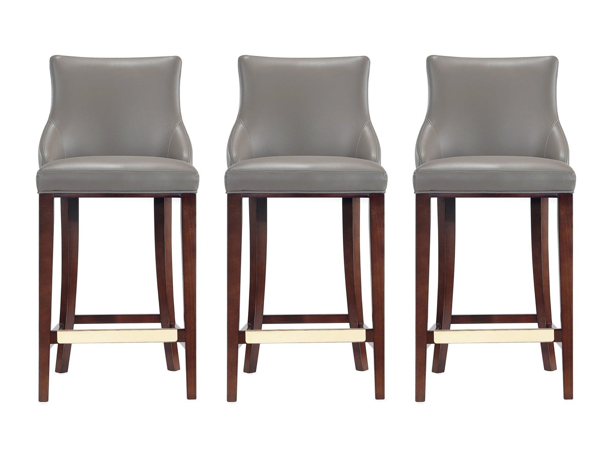 Shubert Barstool in Dark Taupe (set of 3) by Manhattan Comfort at Eve Furniture