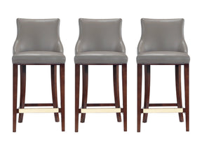 Shubert Barstool in Dark Taupe (set of 3) by Manhattan Comfort at Eve Furniture
