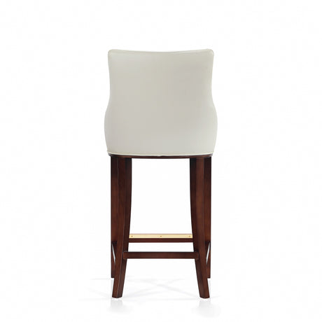 Shubert Barstool in Ivory by Manhattan Comfort at Eve Furniture