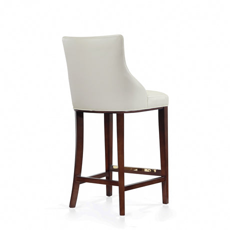 Shubert Barstool in Ivory by Manhattan Comfort at Eve Furniture