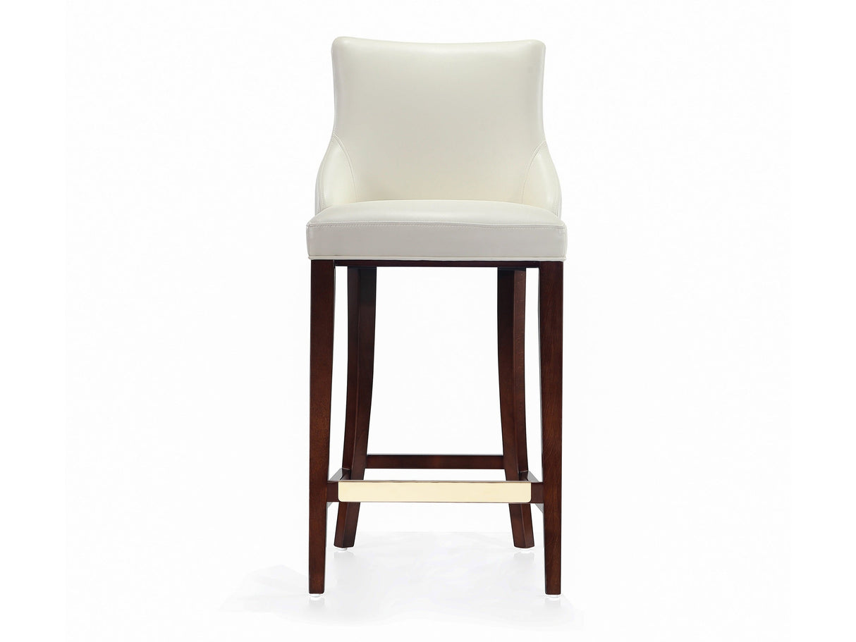 Shubert Barstool in Ivory by Manhattan Comfort at Eve Furniture