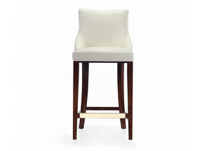 Shubert Barstool in Ivory by Manhattan Comfort at Eve Furniture