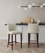 Shubert Barstool in Ivory (set of 2) by Manhattan Comfort at Eve Furniture