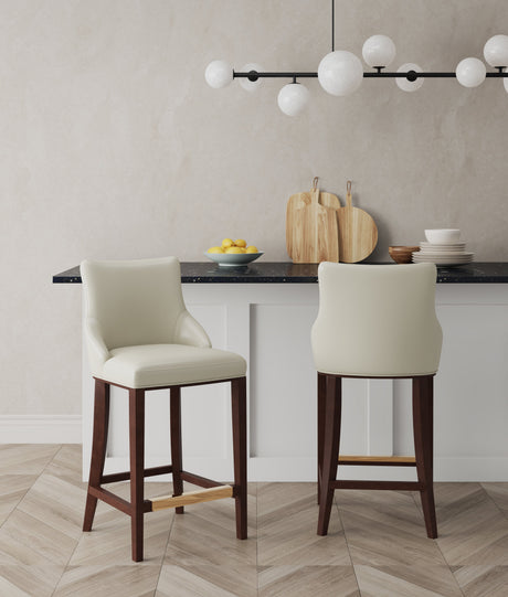 Shubert Barstool in Ivory (set of 2) by Manhattan Comfort at Eve Furniture