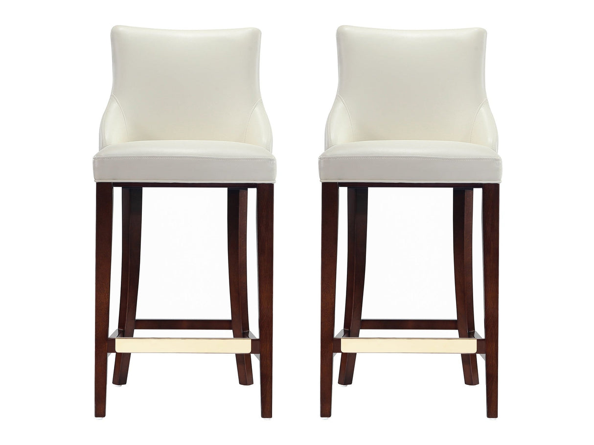 Shubert Barstool in Ivory (set of 2) by Manhattan Comfort at Eve Furniture