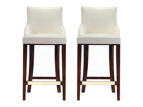 Shubert Barstool in Ivory (set of 2) by Manhattan Comfort at Eve Furniture