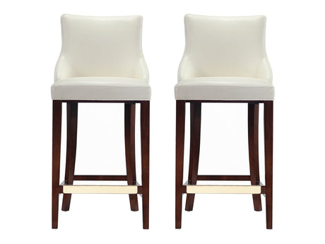Shubert Barstool in Ivory (set of 2) by Manhattan Comfort at Eve Furniture