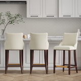 Shubert Barstool in Ivory (set of 3) by Manhattan Comfort at Eve Furniture