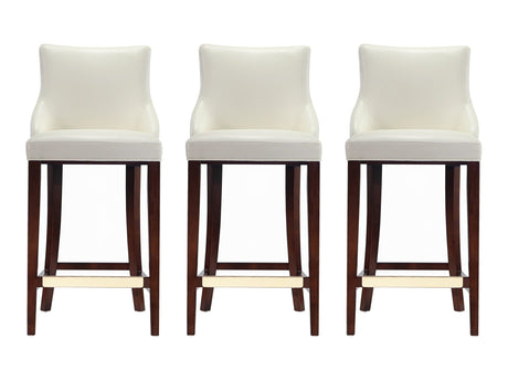 Shubert Barstool in Ivory (set of 3) by Manhattan Comfort at Eve Furniture