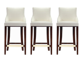Shubert Barstool in Ivory (set of 3) by Manhattan Comfort at Eve Furniture