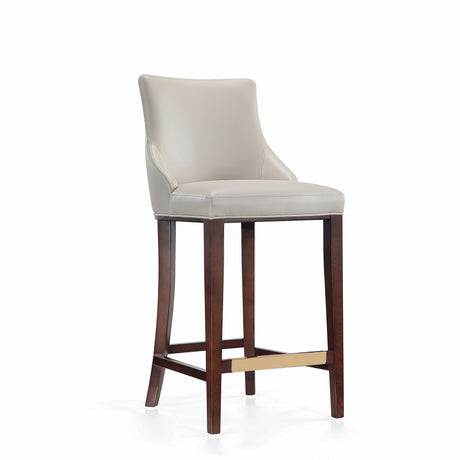 Shubert Barstool in Light Grey by Manhattan Comfort at Eve Furniture