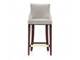 Shubert Barstool in Light Grey by Manhattan Comfort at Eve Furniture