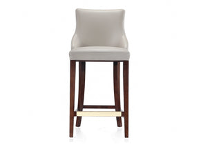 Shubert Barstool in Light Grey by Manhattan Comfort at Eve Furniture
