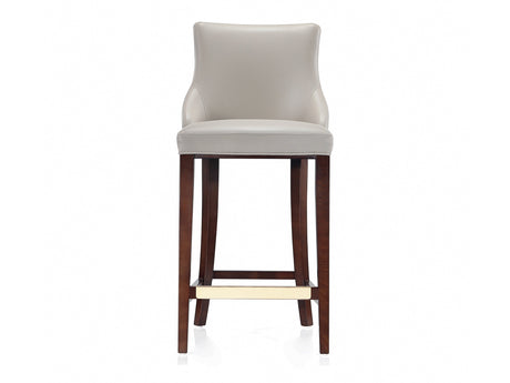 Shubert Barstool in Light Grey by Manhattan Comfort at Eve Furniture