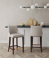 Shubert Barstool in Light Grey (set of 2) by Manhattan Comfort at Eve Furniture