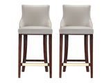 Shubert Barstool in Light Grey (set of 2) by Manhattan Comfort at Eve Furniture
