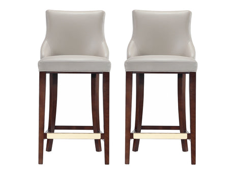 Shubert Barstool in Light Grey (set of 2) by Manhattan Comfort at Eve Furniture