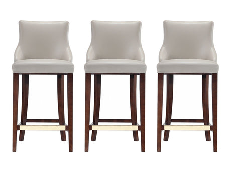Shubert Barstool in Light Grey (set of 3) by Manhattan Comfort at Eve Furniture