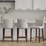 Shubert Barstool in Light Grey (set of 3) by Manhattan Comfort at Eve Furniture