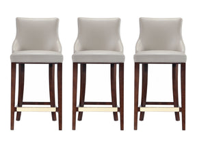 Shubert Barstool in Light Grey (set of 3) by Manhattan Comfort at Eve Furniture