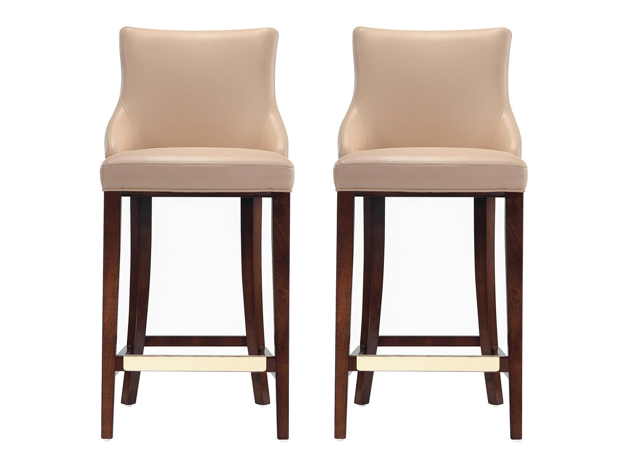 Shubert Barstool in Tan (set of 2) by Manhattan Comfort at Eve Furniture