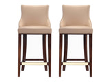 Shubert Barstool in Tan (set of 2) by Manhattan Comfort at Eve Furniture